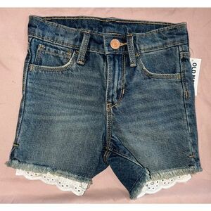 Lace-Trim Jean Cut-Off Shorts (4T)